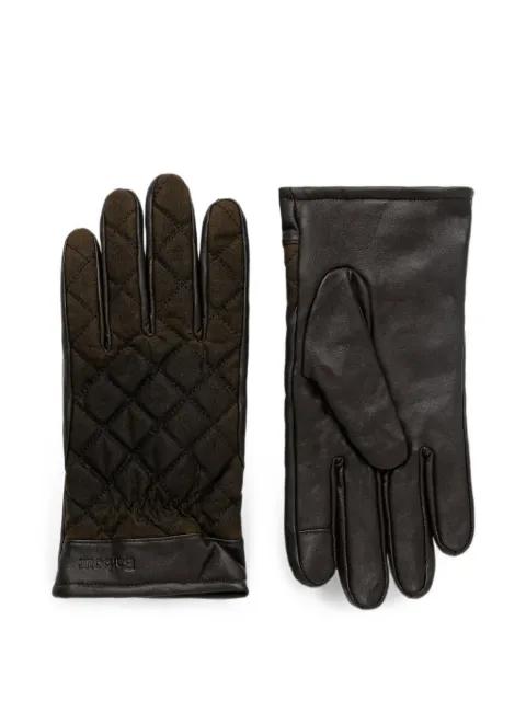 quilted leather gloves by BARBOUR