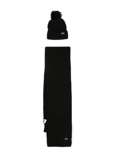ribbed-knit scarf & beanie set by BARBOUR