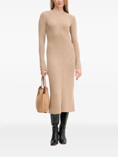 ribbed split midi dress by BARBOUR