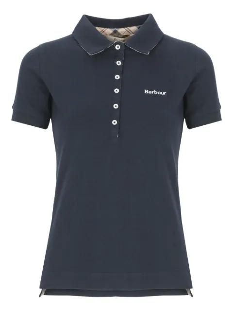 six-button embroidered-logo polo shirt by BARBOUR