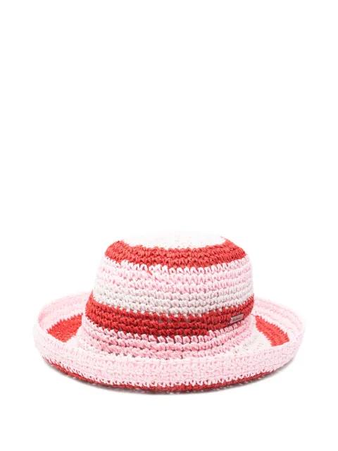 striped-pattern hat by BARBOUR