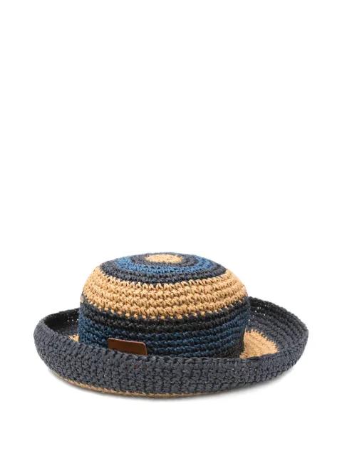 striped-pattern hat by BARBOUR