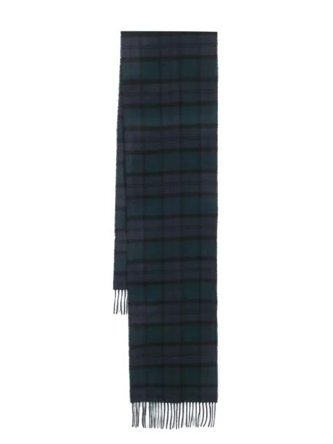 tartan-check wool scarf by BARBOUR