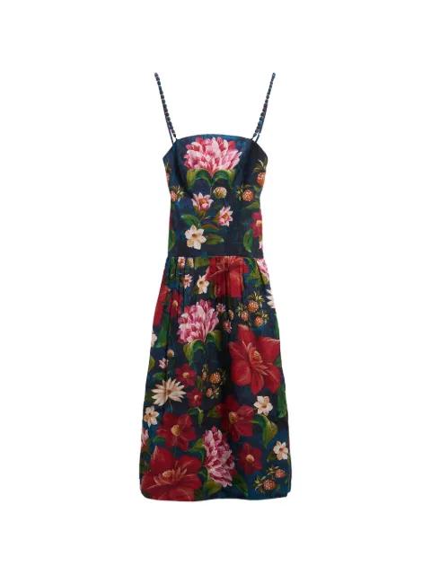 x Farm Rio midi Wild Flower floral-print beaded-strap dress by BARBOUR