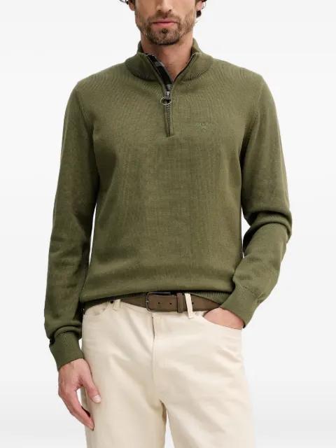 zip neck sweater by BARBOUR