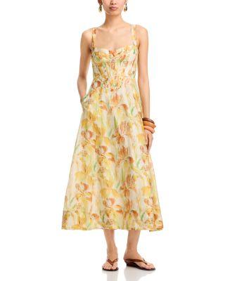 Adaline Printed Midi Dress by BARDOT