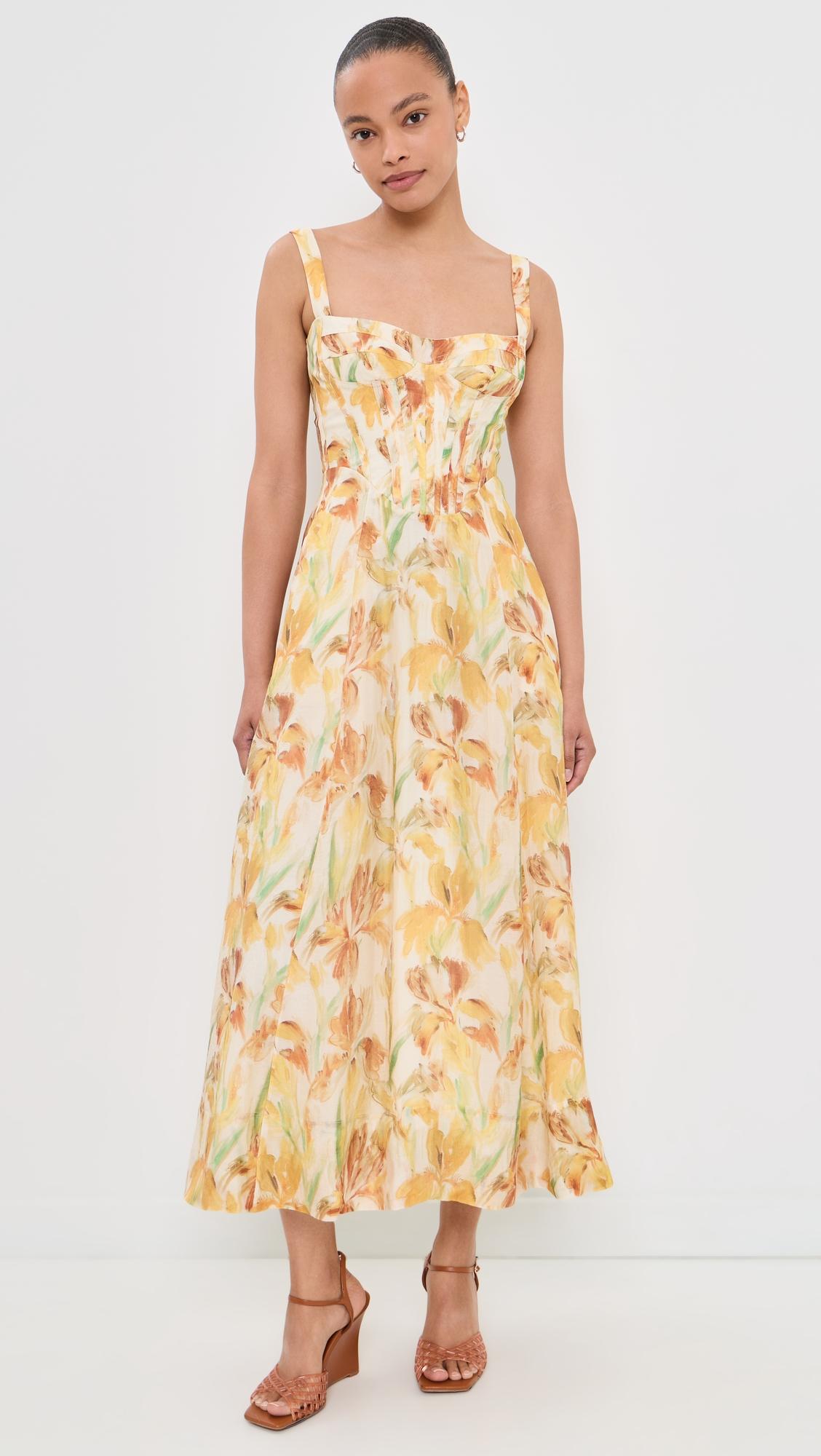 Adaline Printed Midi Dress by BARDOT