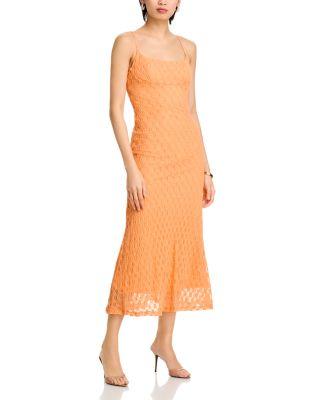 Adoni Floral Mesh Midi Slip Dress by BARDOT