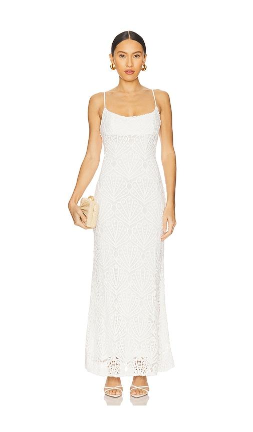 Bardot Adoni Crochet Midi Dress in White by BARDOT