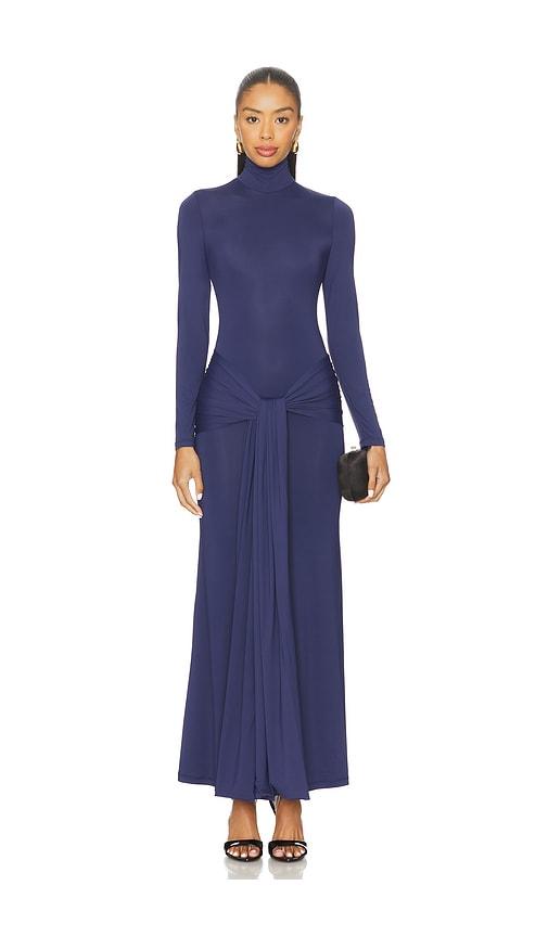 Bardot Alix Maxi Tie Front Dress in Navy by BARDOT