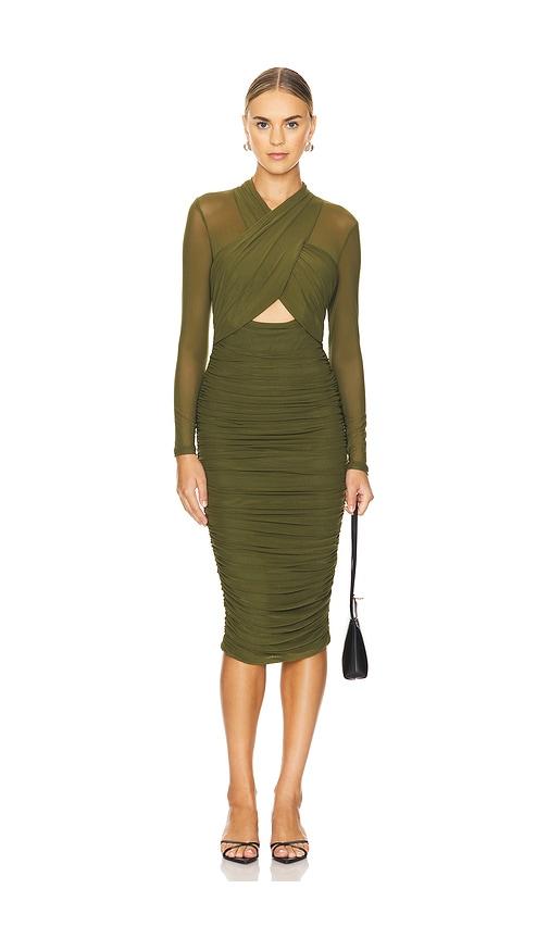 Bardot Aliyah Dress in Army by BARDOT