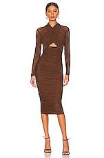 Bardot Aliyah Dress in Chocolate by BARDOT