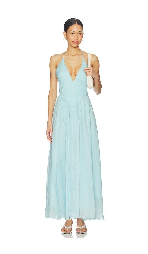 Bardot Arletha Halter Maxi Dress in Baby Blue by BARDOT