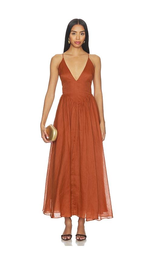 Bardot Arletha Halter Maxi Dress in Brown by BARDOT