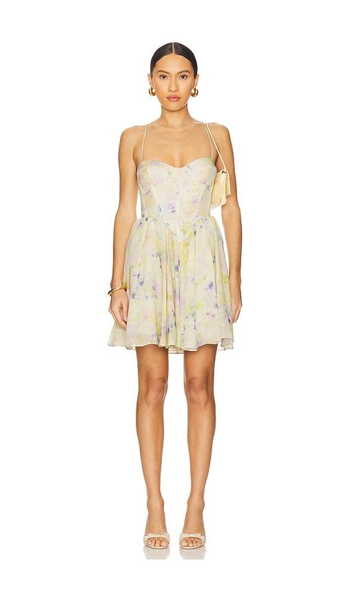 Bardot Ashta Corset Mini Dress in Lemon by BARDOT