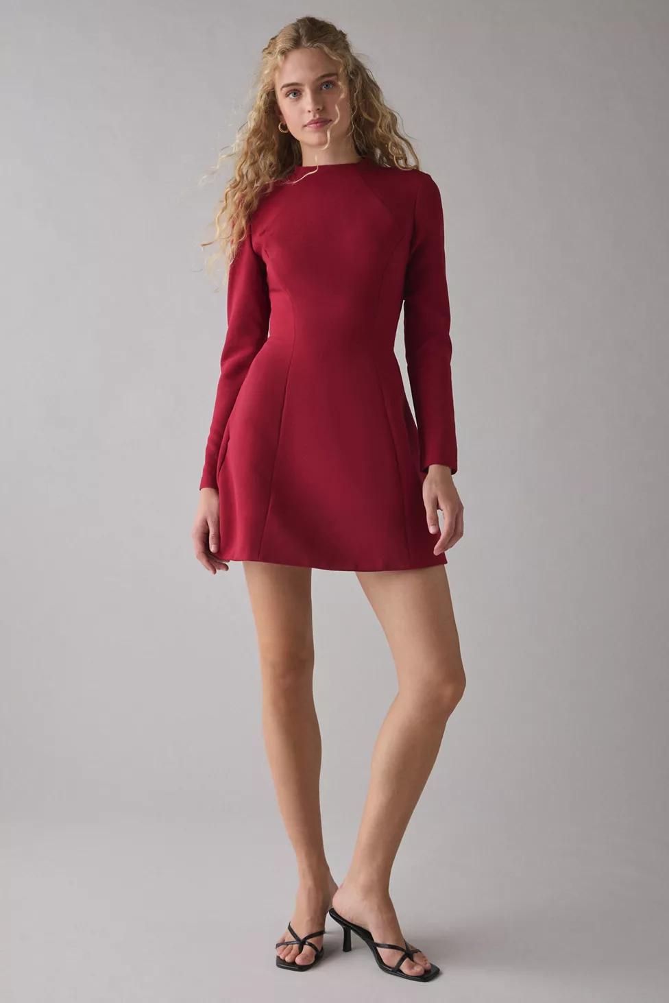 Bardot Delphi Hourglass Long Sleeve Mini Dress by BARDOT