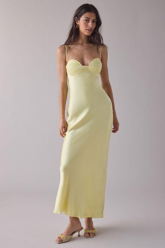 Bardot Devin Open-Back Bias Cut Satin Maxi Dress by BARDOT