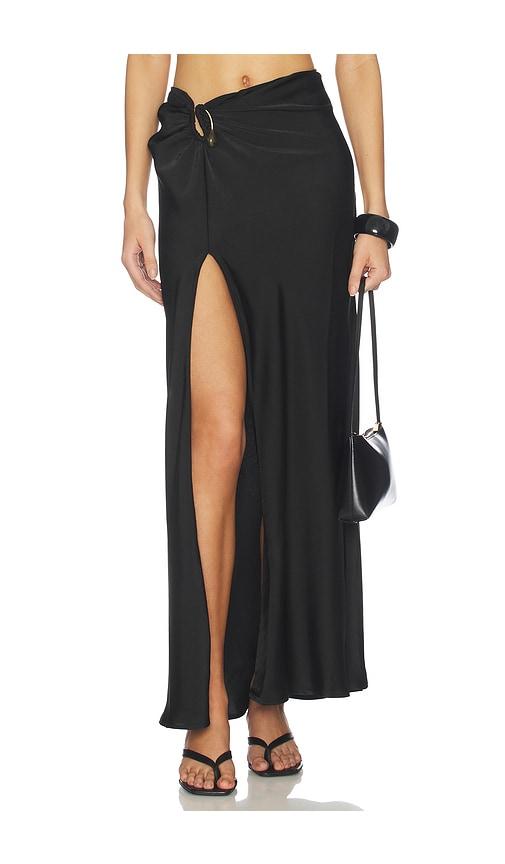Bardot Dylan Split Front Maxi Skirt in Black by BARDOT