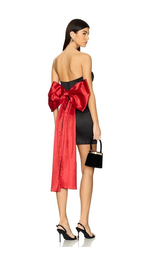 Bardot Eleni Bow Back Satin Dress in Black by BARDOT