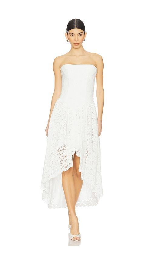Bardot Felicidad Strapless Lace Dress in White by BARDOT