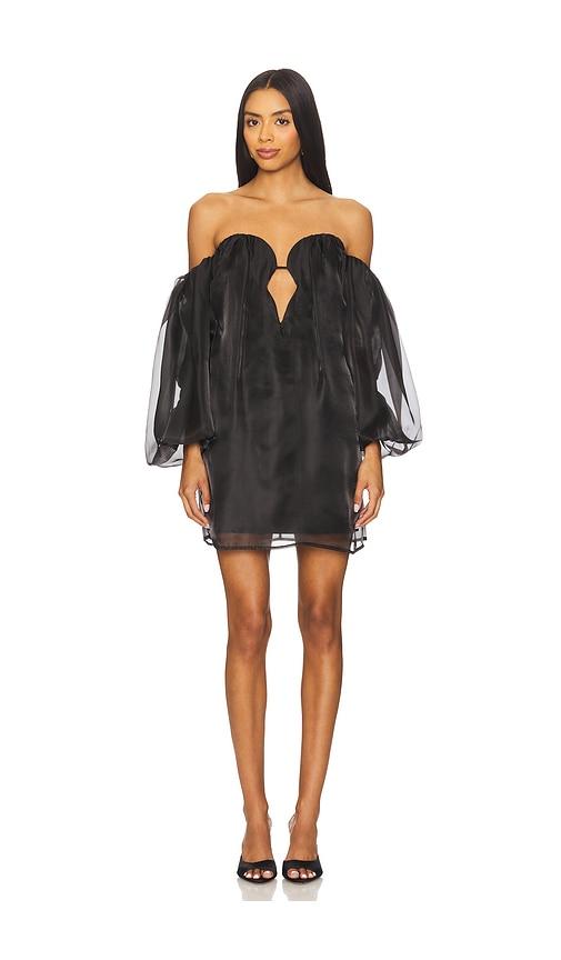 Bardot Freda Volume Mini Dress in Black by BARDOT