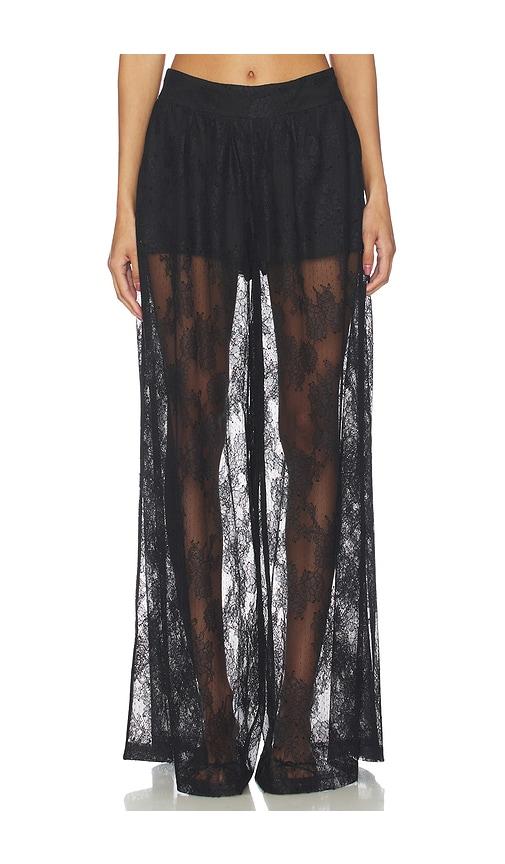 Bardot Hildie Wide Leg Lace Pant in Black by BARDOT
