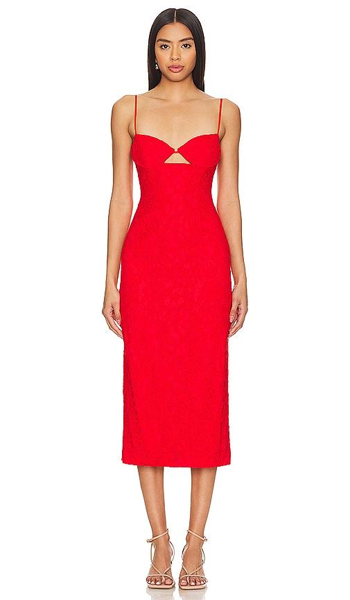 Bardot Ivanna Midi Dress in Red by BARDOT