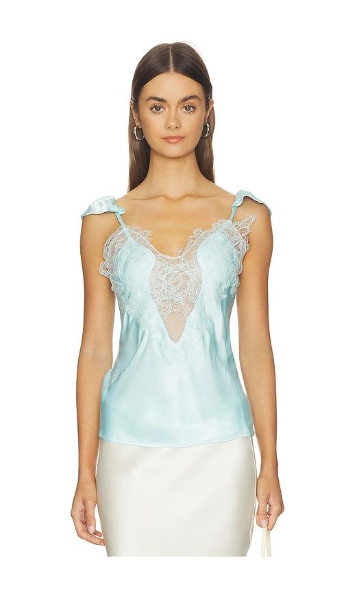 Bardot Ivy Lace Detail Camisole in Baby Blue by BARDOT