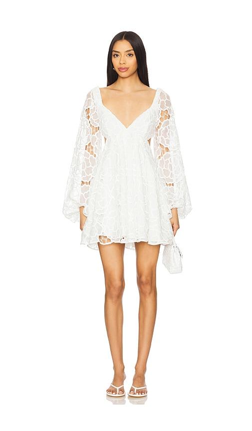 Bardot Jovie Babydoll Mini Dress in White by BARDOT