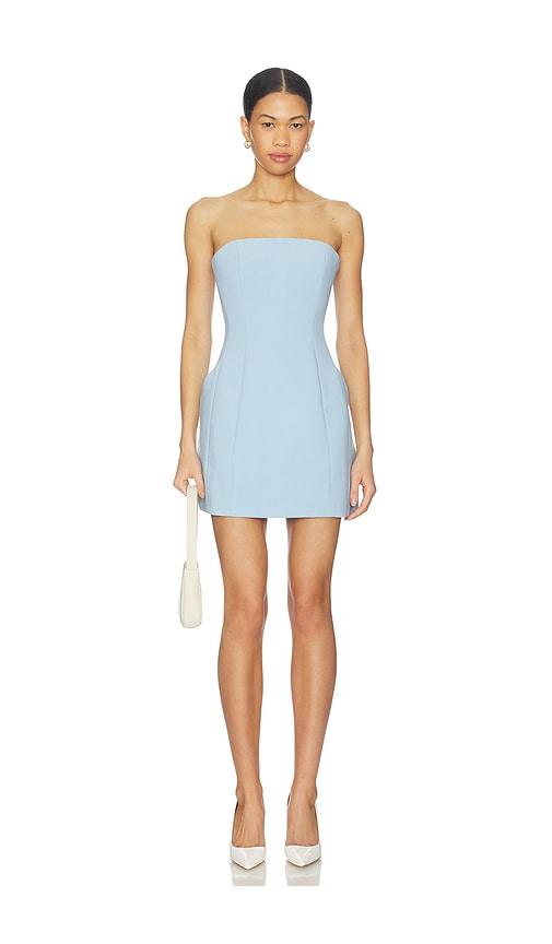 Bardot Karoline Hourglass Mini Dress in Baby Blue by BARDOT