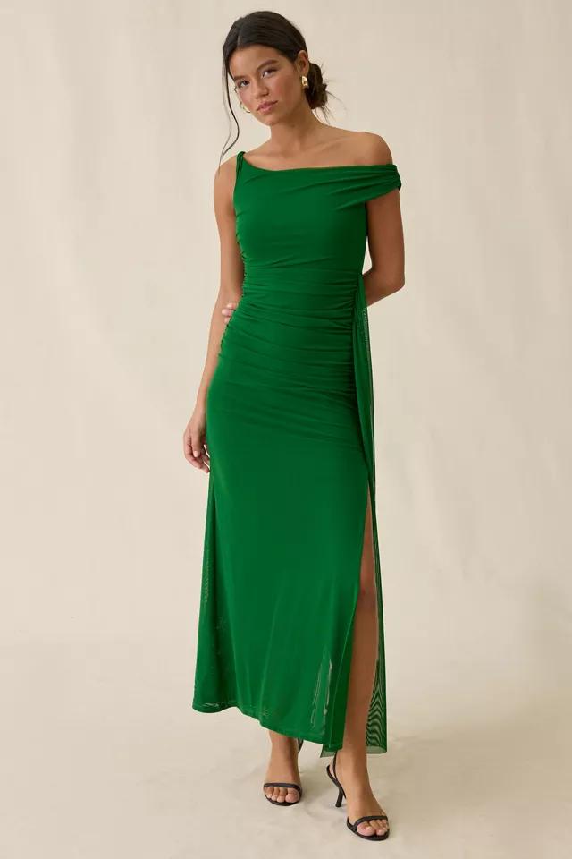 Bardot Layana Cascading Asymmetric Off-Shoulder Maxi Dress by BARDOT
