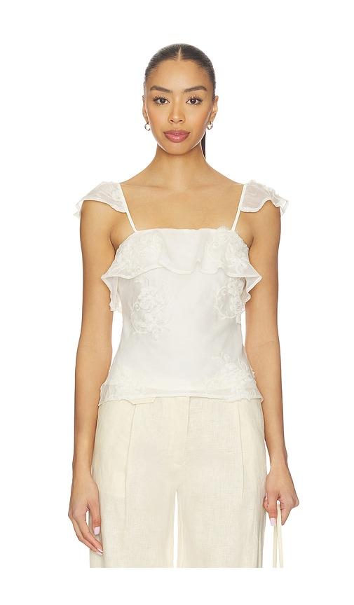 Bardot Lisette Frill Detail Cami in Ivory by BARDOT
