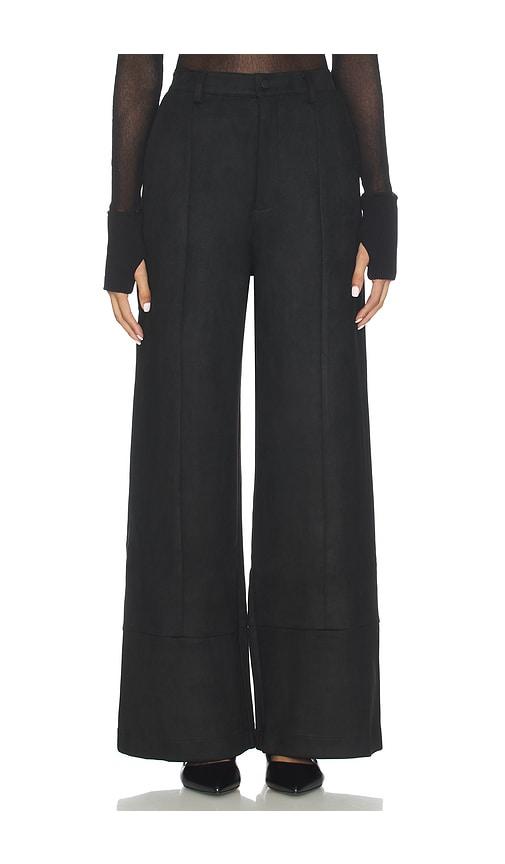 Bardot Marlowe Faux Suede Pant in Black by BARDOT