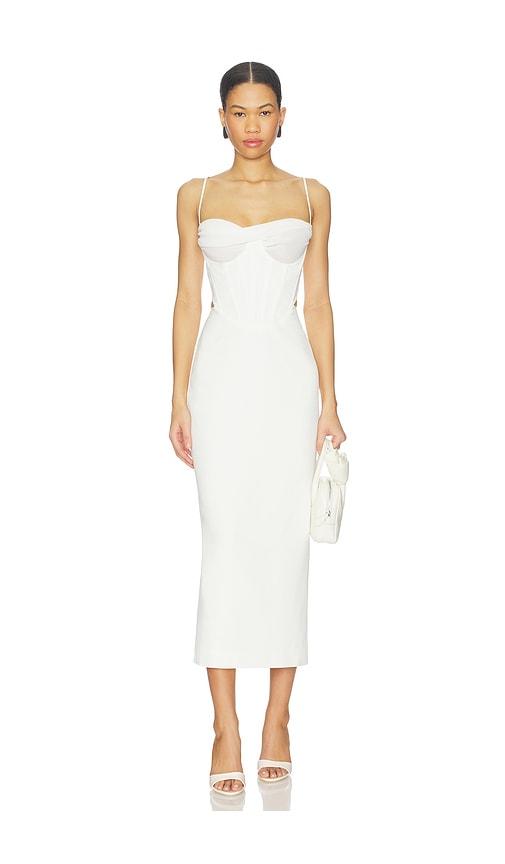 Bardot Martini Midi Dress in White by BARDOT