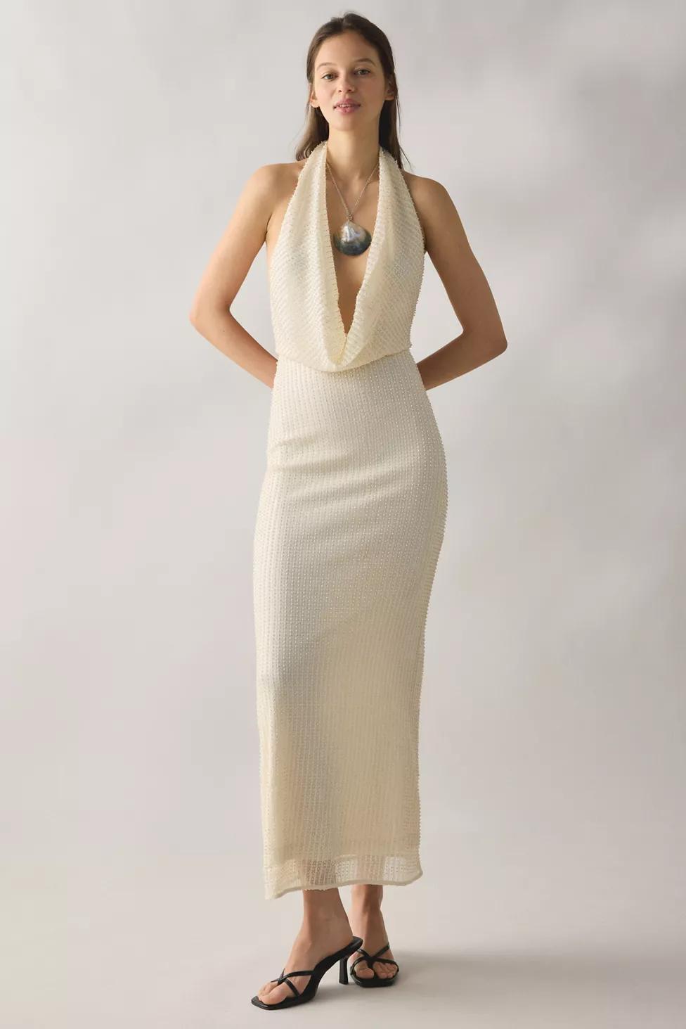 Bardot Nola Halter Neck Cowl Sequin Maxi Dress by BARDOT