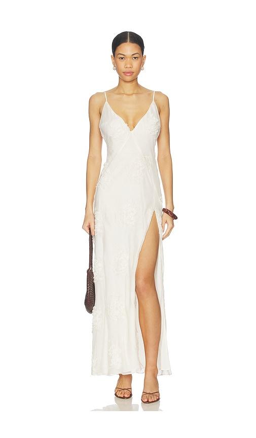 Bardot Romaya V Neck Maxi Dress in Ivory by BARDOT