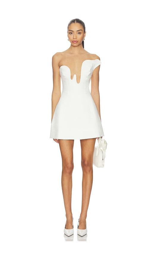 Bardot Rosalyn Hourglass Mini Dress in White by BARDOT