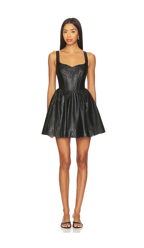 Bardot Savoy Faux Leather Mini Dress in Black by BARDOT