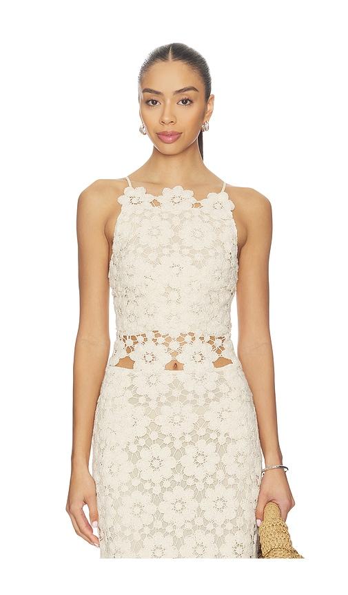 Bardot Veneta Crochet Top in Beige by BARDOT