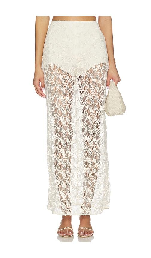 Bardot Venetia Sheer Skirt in Beige by BARDOT