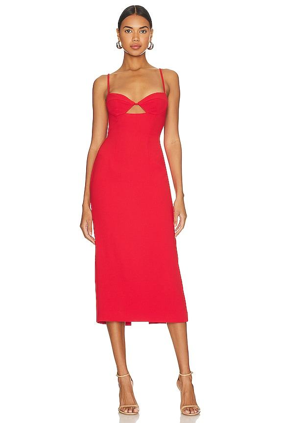 Bardot Vienna Midi Dress in Orange by BARDOT