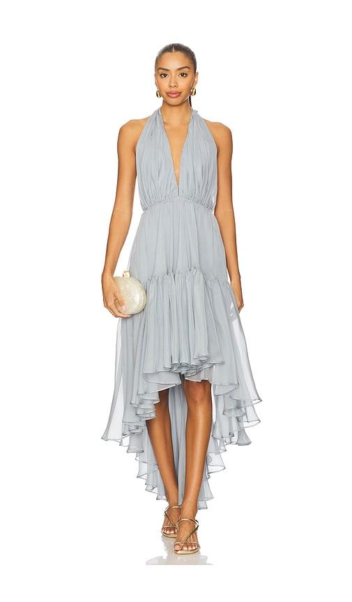 Bardot x REVOLVE Leona High Low Ruffle Dress in Baby Blue by BARDOT