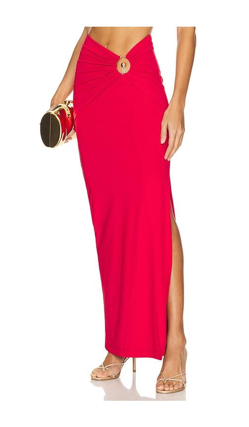 Bardot x REVOLVE Neve Maxi Skirt in Red by BARDOT
