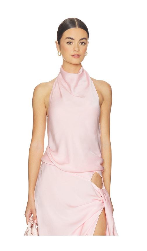 Bardot x REVOLVE Solene High Cowl Neck Top in Pink by BARDOT