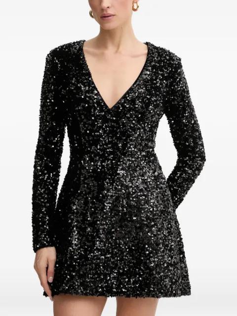 Eida Hourglass sequin-embellishment V-neck mini dress by BARDOT