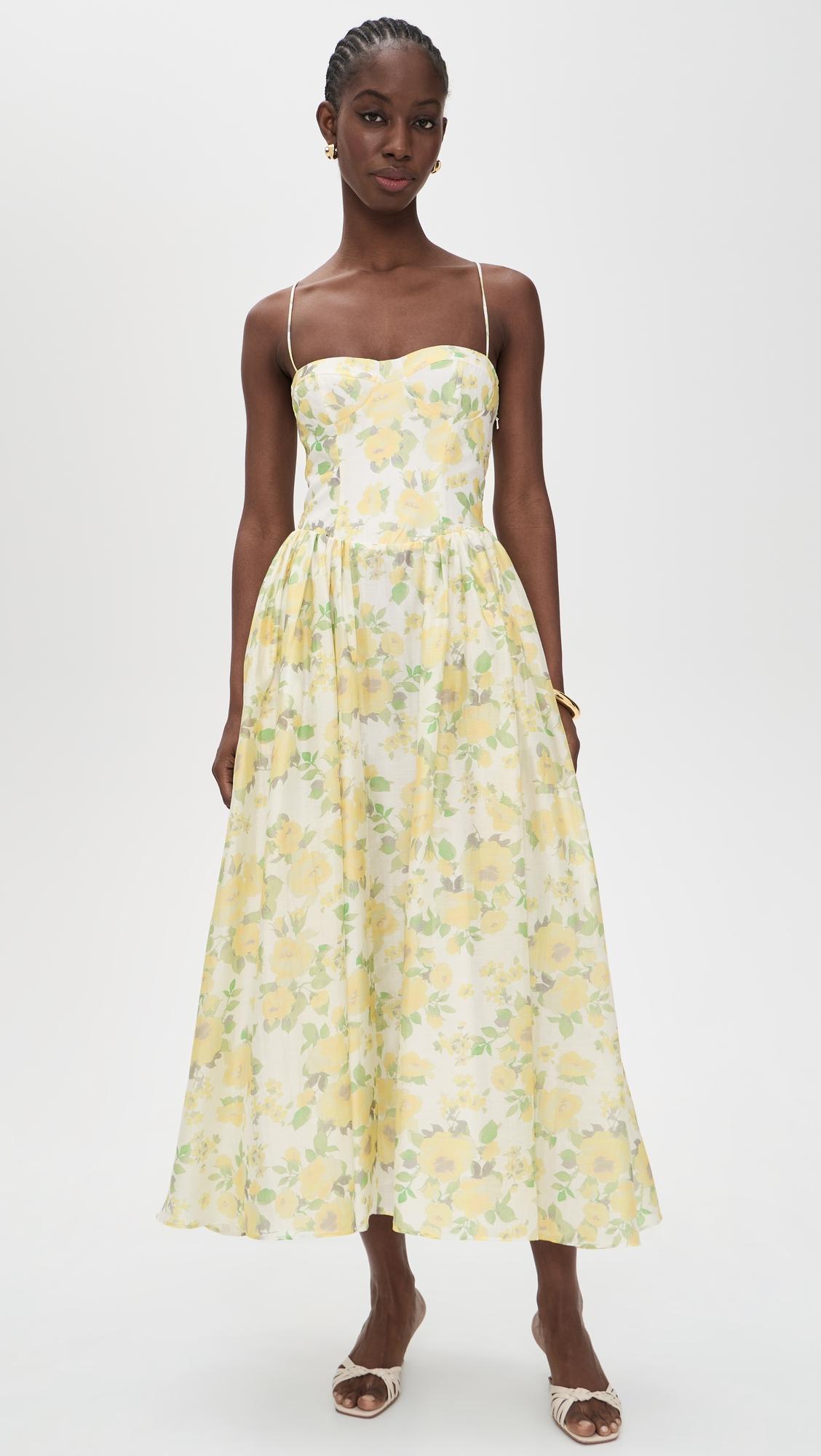Estie Printed Maxi Dress by BARDOT
