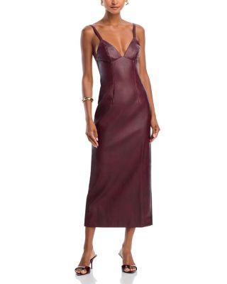 Estine Faux Leather Dress by BARDOT