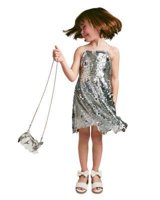 Girls' Sequin Halter Dress - Little Kid by BARDOT