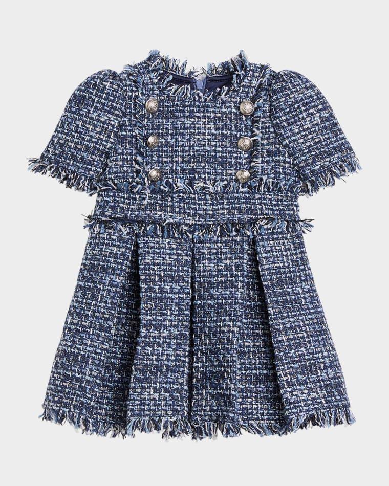 Girl's Elle Boucle Dress, Size 6M-18M by BARDOT JUNIOR Girl's Elle Boucle Dress, Size 6M-18M by BARDOT JUNIOR