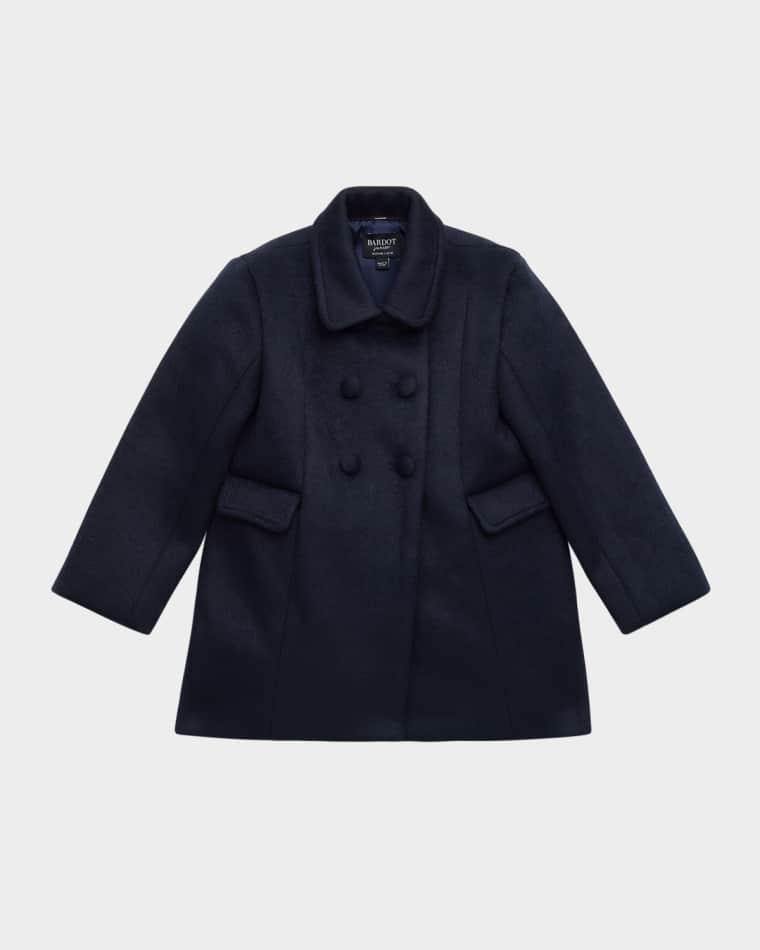 Girl's Leah Wool-Blend Double-Breasted Coat, Size 6M-3 by BARDOT JUNIOR Girl's Leah Wool-Blend Double-Breasted Coat, Size 6M-3 by BARDOT JUNIOR